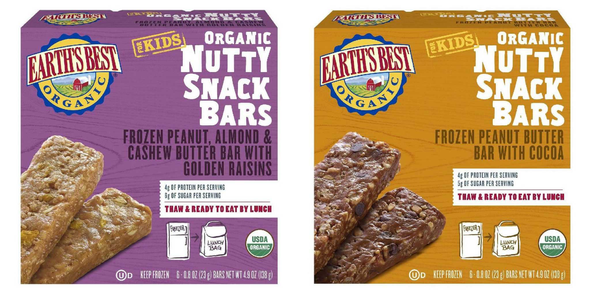 Add Earth's Best Organic Nutty Snack Bars to Your Child's Lunchbox
