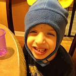 Ben's new Kitty Hat from BugandBu on Etsy
