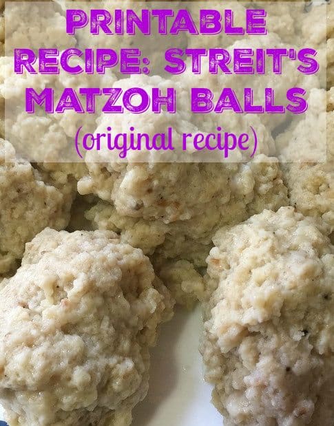 Streits Matzoh Balls Recipe