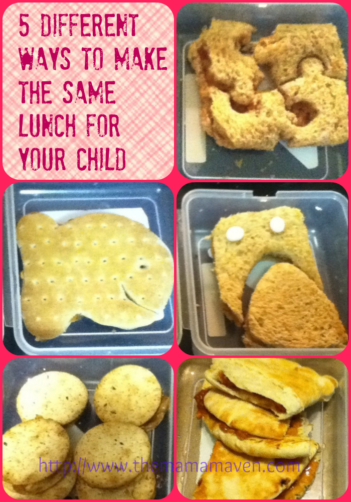 5 Different Ways to Make the Same Lunch For Your Child #BackToSchool #schoollunches #lunches #kids | The Mama Maven Blog