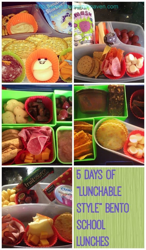 5 Days of Bento Style Lunches with no sandwiches | The Mama Maven Blog @themamamaven