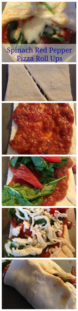 Spinach Red Pepper Pizza Roll Ups | The Mama Maven Blog #kidfriendly #recipes #pizzarollups