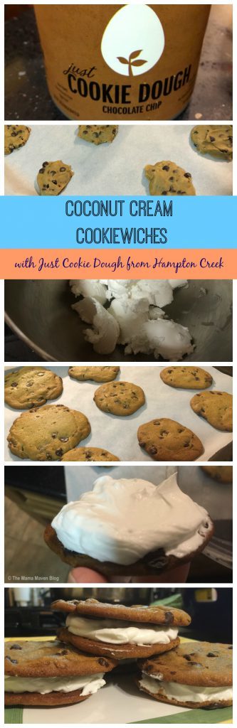 Coconut Cream Cookiewiches with Just Cookie Dough from Hampton Creek | The Mama Maven Blog | @themamamaven