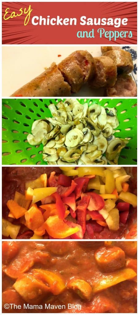 Chicken Sausage and Peppers Recipe | The Mama Maven Blog | @themamamaven