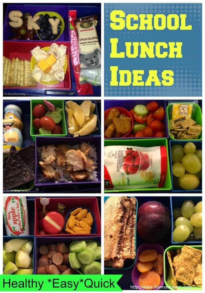 School Lunch Ideas for Kids | The Mama Maven Blog | #kids #pickyeaters #SchoolLunches #bentos via @themamamaven #lunchideas 