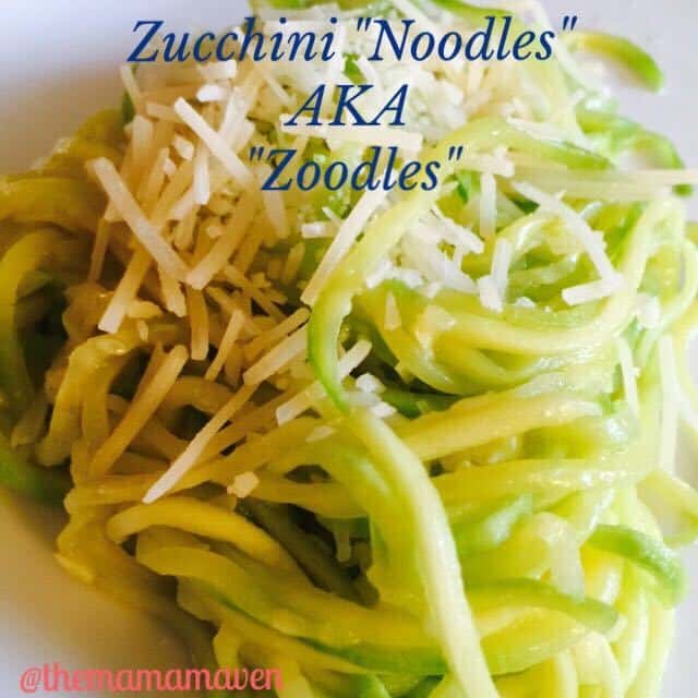 How to Make Zoodles AKA Zucchini Noodles with a Vegetable Spiralizer | The Mama Maven Blog