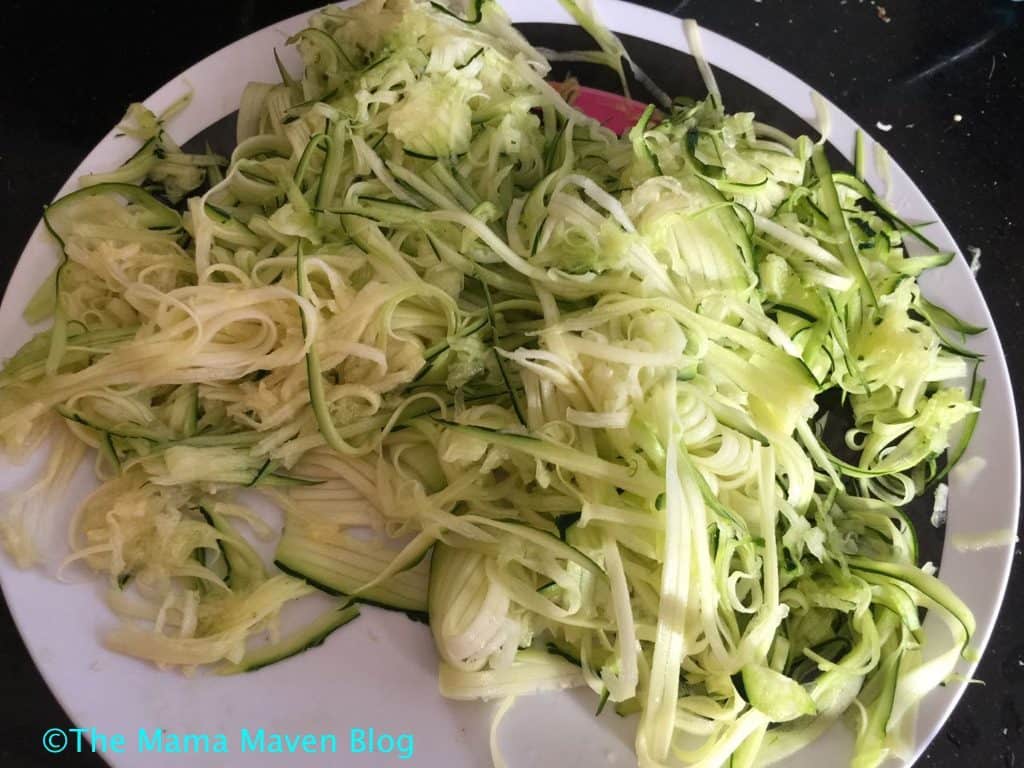 How to Make Zoodles AKA Zucchini Noodles with a Vegetable Spiralizer - These are Julienned noodles from a mandoline. 