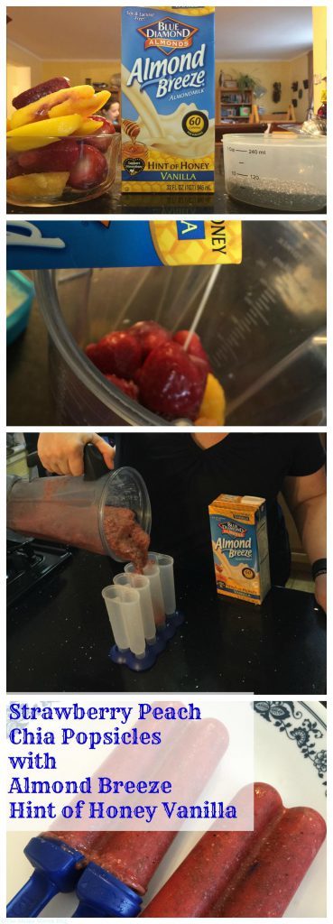 Strawberry Peach Chia Popsicles w @almondbreezeus Hint of Honey Vanilla Almondmilk #ad http://bit.ly/1ckbdFs