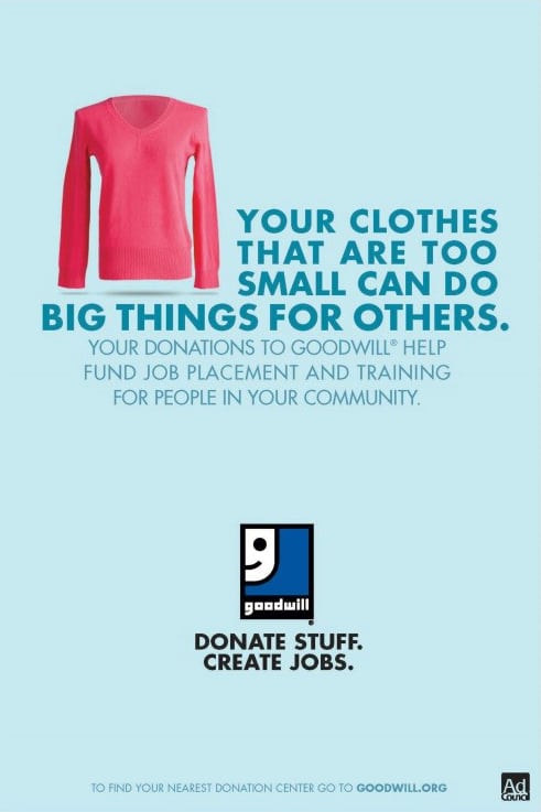 good will donate stuff create jobs