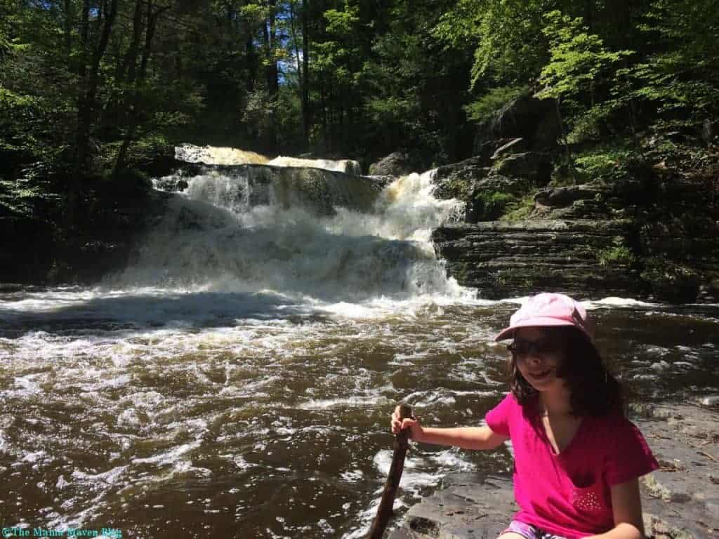 Hiking with Kids at Childs Park, The Poconos, PA @themamamaven  - Looking for something fun to do in the Poconos with kids? Check out George W. Childs Park in Dingmans Ferry, Pennsylvania, right in the heart of the Poconos. My husband's family has a house nearby and we go to this waterfall around once a year.