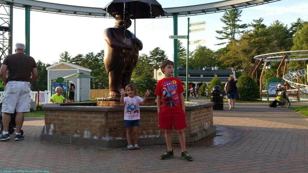 Sir Topham Hatt Statue! Visiting Thomasland at Edaville USA #familytravel #myedaville #ThomasandFriends #thomasparent @themamamaven