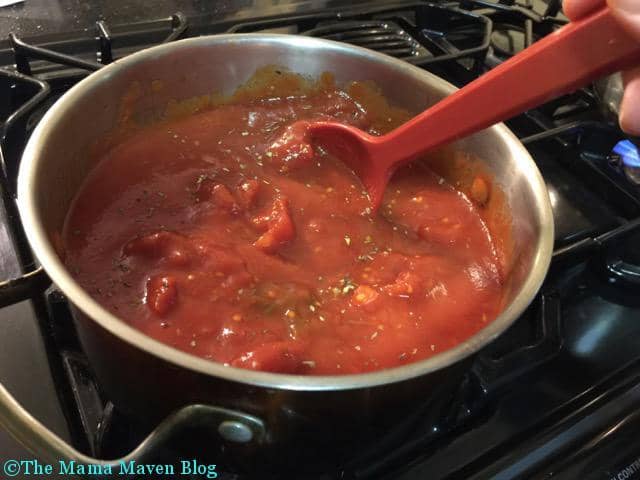 Simmering meatballs The Beyond Meat Challenge: Can I fool My Family? (+ Giveaway) #AD @BeyondMeat #BeyondMeat #plantprotein #vegan #meatalternative #plantpowered