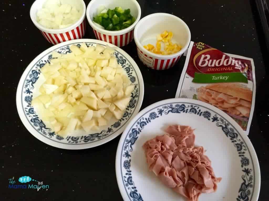 Cheesy Turkey and Pepper Hash Browns (+ Giveaway) #AD #MakeItDelish @BuddigLunchClub #breakfast #glutenfree 