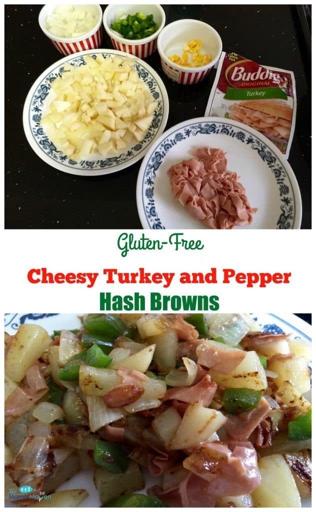 Cheesy Turkey and Pepper Hash Browns #AD #MakeItDelish @BuddigLunchClub #breakfast #glutenfree 