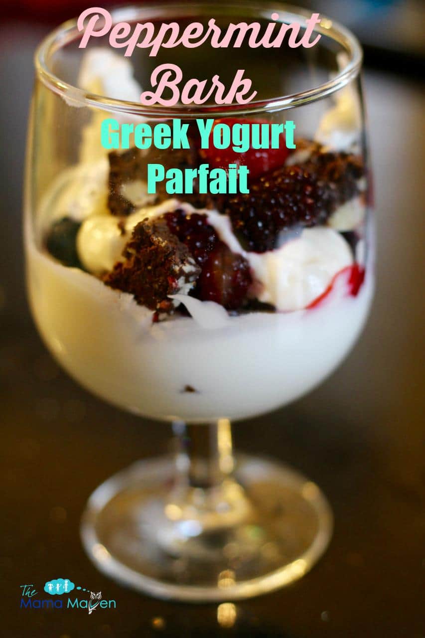 Peppermint Bark Greek Yogurt Parfait
