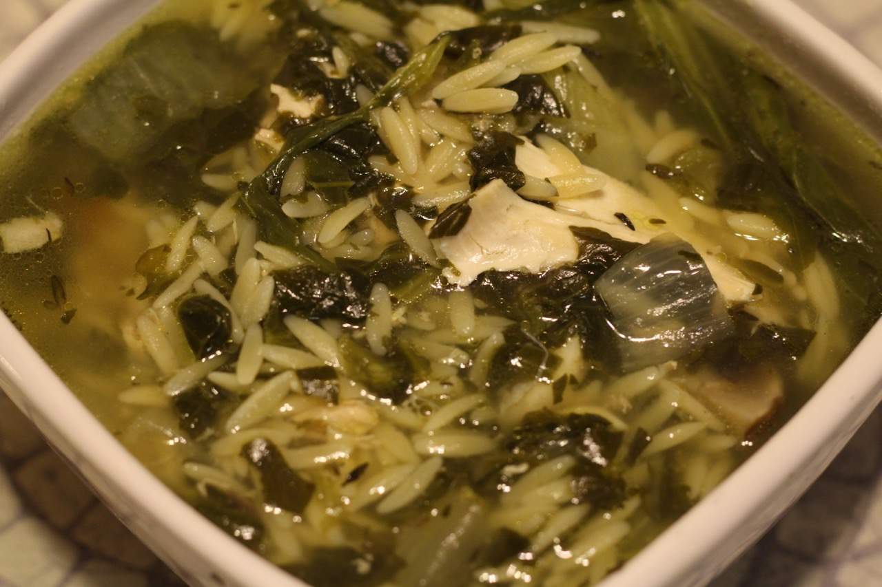 Clean Eating Chicken Soup with Spinach and Orzo - The Mama Maven Blog