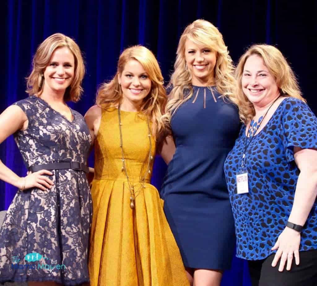 The ladies of Fuller House - Andrea Barber, Candace Cameron Bure, Jodi Sweetin and and Nancy Johnson Horn (me)