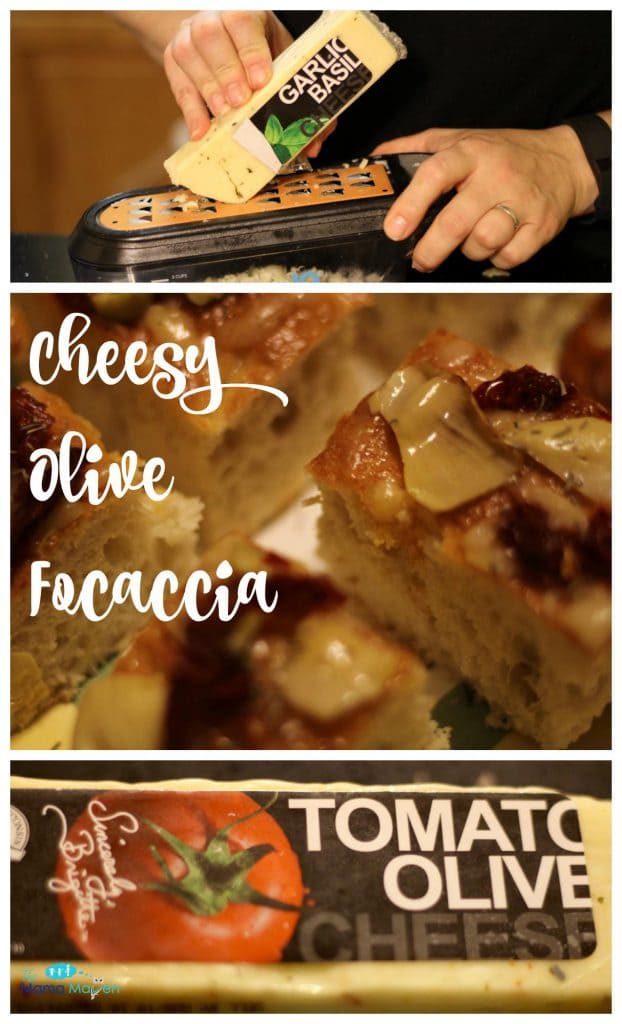 Cheesy Olive Focaccia with Sincerely Brigitte Cheese| The Mama Maven Blog