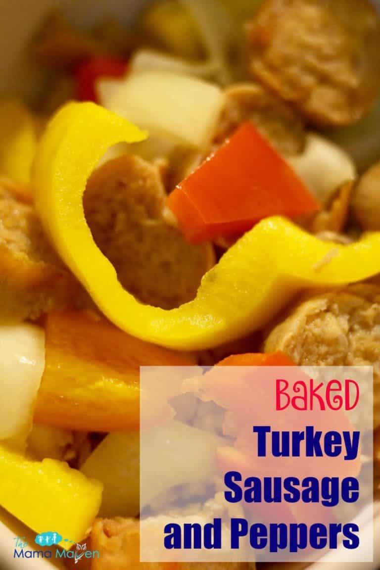 Baked Turkey Sausage and Peppers