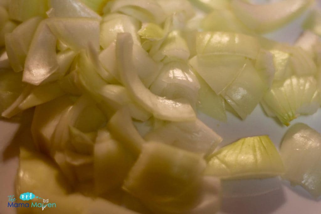 Cut up onion | The Mama Maven Blog