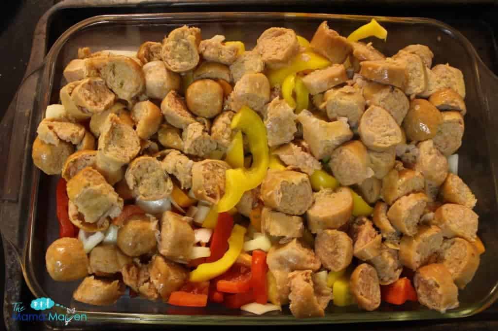 Baked Turkey Sausage and Peppers | The Mama Maven Blog