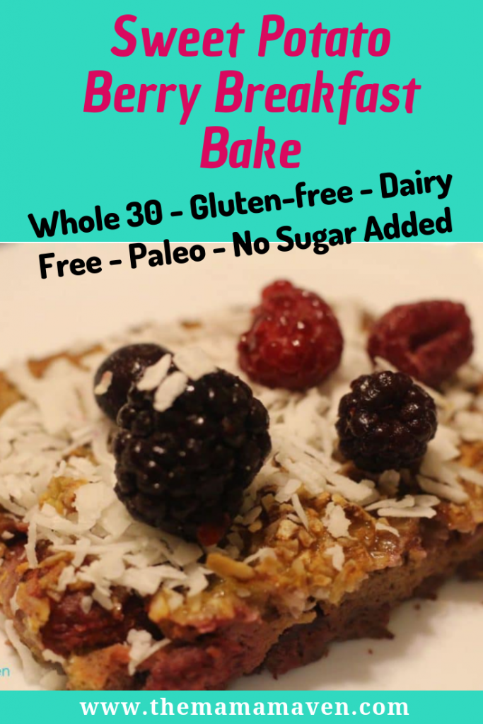 Whole 30 Sweet Potato Berry Breakfast Bake | The Mama Maven Blog