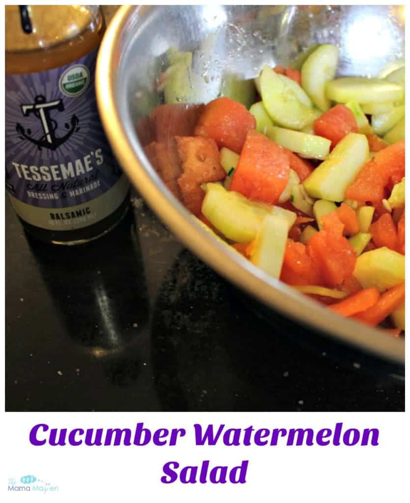 Cucumber Watermelon Salad #AD @tessemaes09 | The Mama Maven Blog