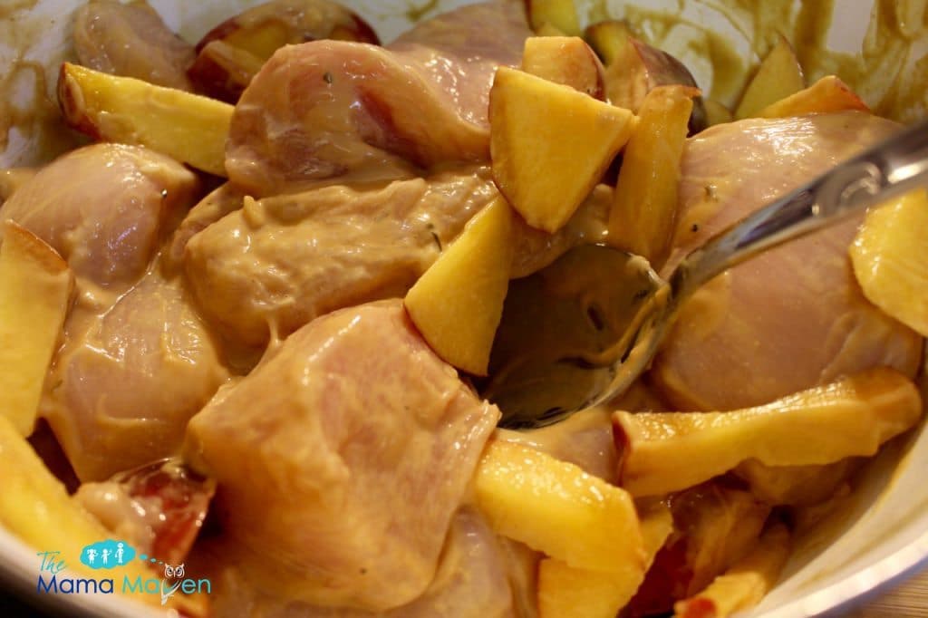 Honey Balsamic Peach Chicken with Peaches Marinade @Tessamaes09 #AD | The Mama Maven Blog