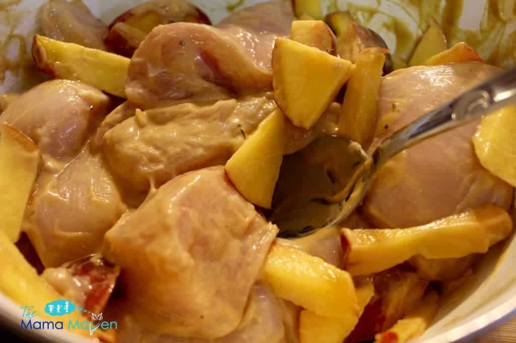 Honey Balsamic Peach Chicken with Peaches Marinade @Tessamaes09 #AD | The Mama Maven Blog