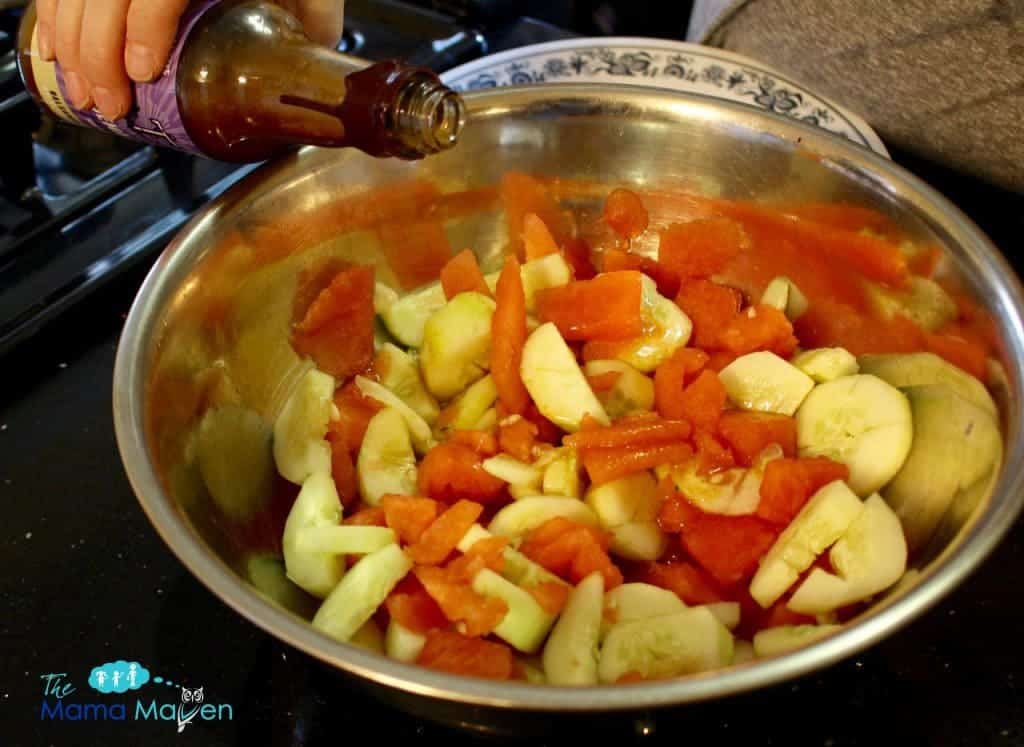 Cucumber Watermelon Salad #AD @tessemaes09 | The Mama Maven Blog