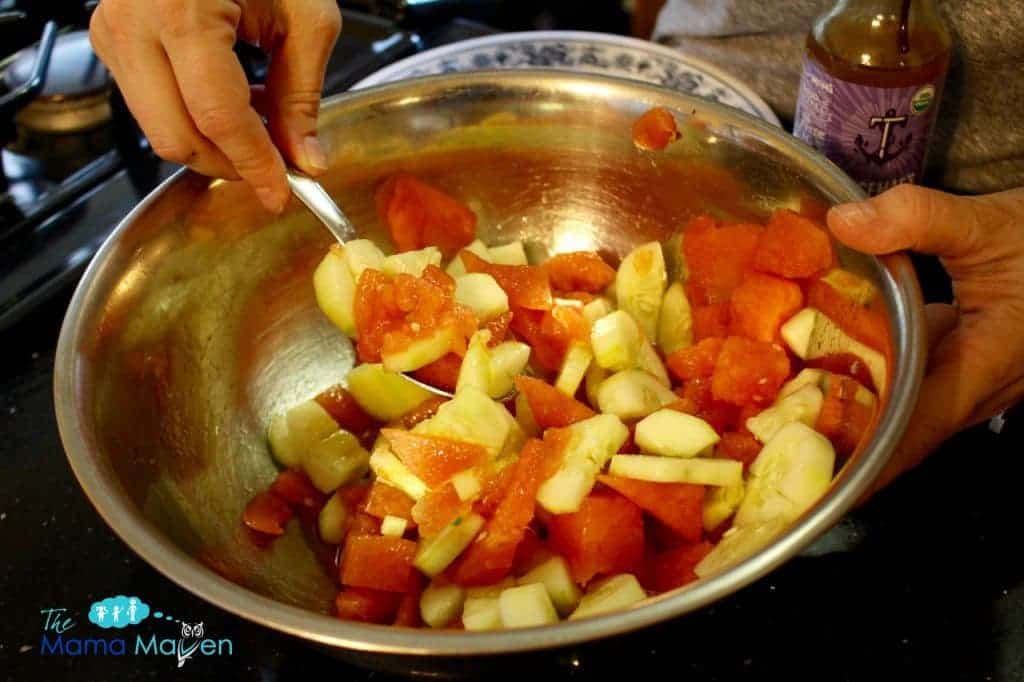 Cucumber Watermelon Salad #AD @tessemaes09 | The Mama Maven Blog