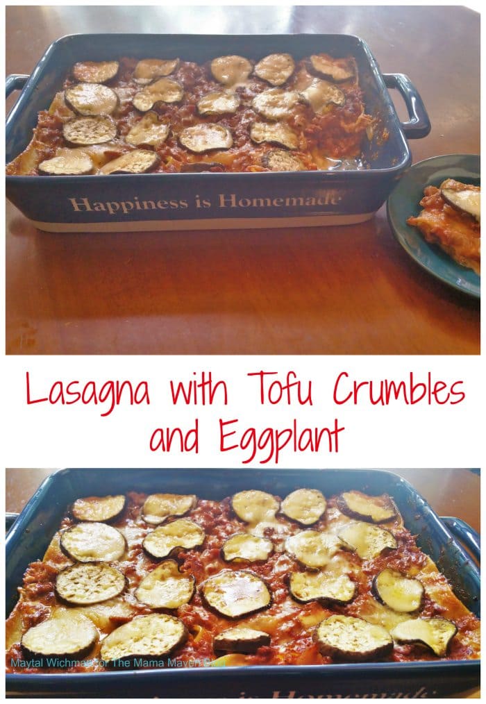 Lasagna with Tofu Crumbles and Eggplant | The Mama Maven Blog #AD #PersonalCreations
