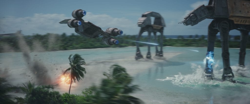 Rogue One U-Wing fires on AT-ACT | The Mama Maven Blog