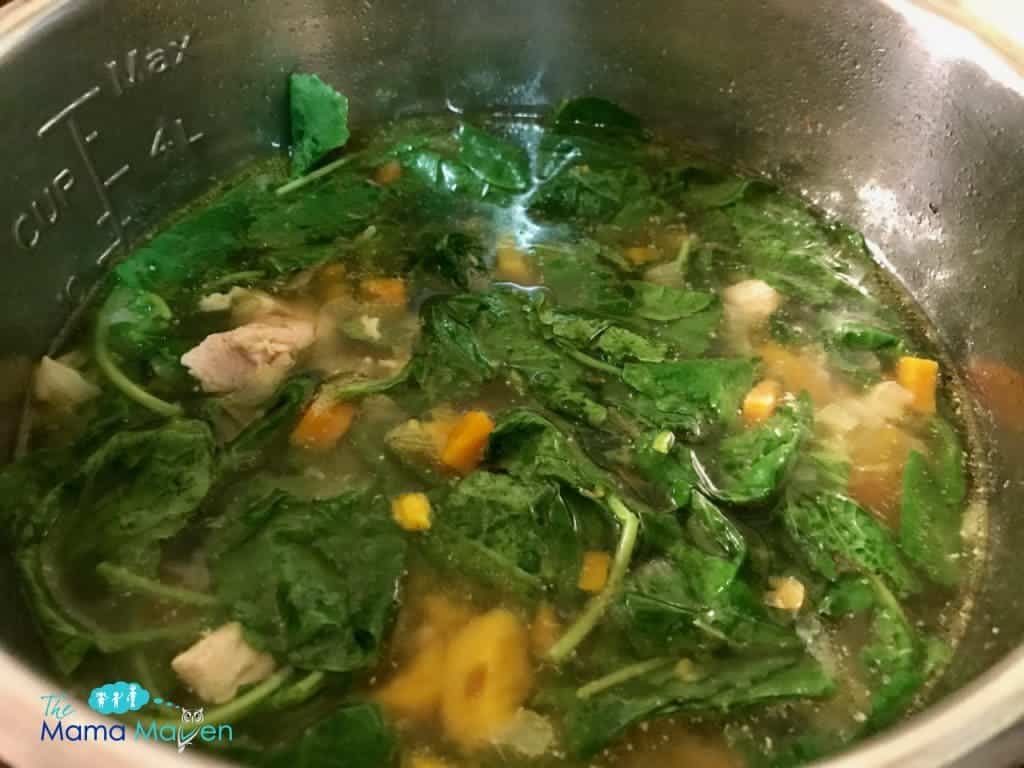 Chicken Sweet Potato and Kale Soup in the Instant Pot - Gluten Free, Paleo, Whole 30 Compliant #healthy | The Mama Maven Blog