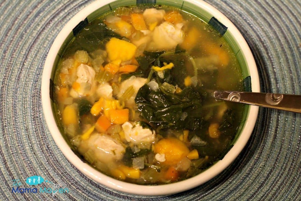 Chicken Sweet Potato and Kale Soup in the Instant Pot - Gluten Free, Paleo, Whole 30 Compliant #healthy | The Mama Maven Blog