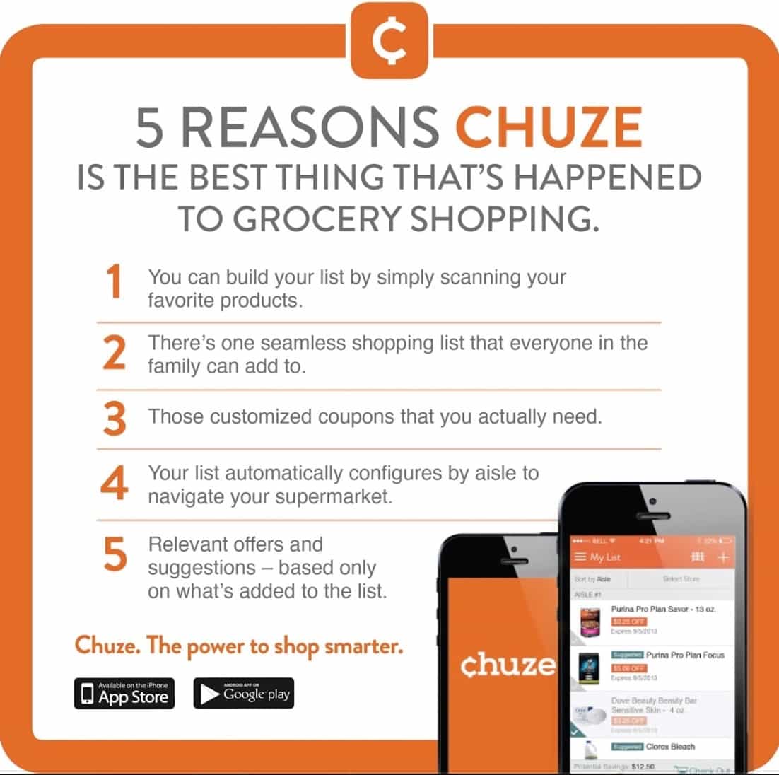 save money by using chuze the free shopping list app generic grocery shopping list