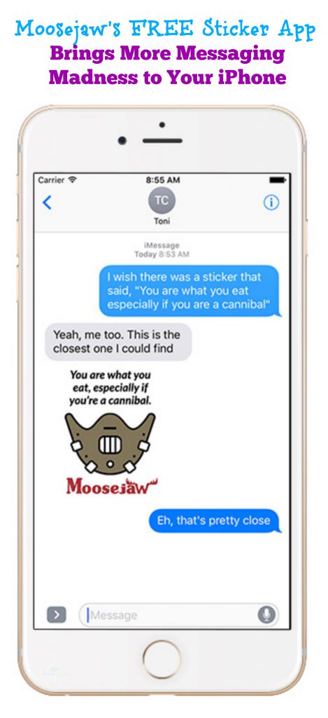 Moosejaw FREE Sticker App Brings More Messaging Madness to Your iPhone | The Mama Maven Blog