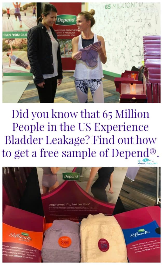 Did you know that 65 Million People in the US Experience Bladder Leakage? Find out how to get a free sample of Depend® #AD | The Mama Maven Blog