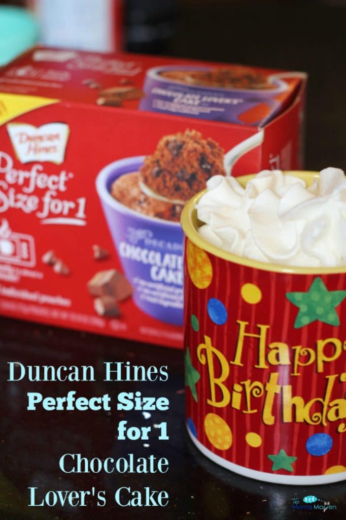 Duncan Hines Perfect Size for 1 Cake is the Perfect Warm Treat For Me #AD | The Mama Maven Blog