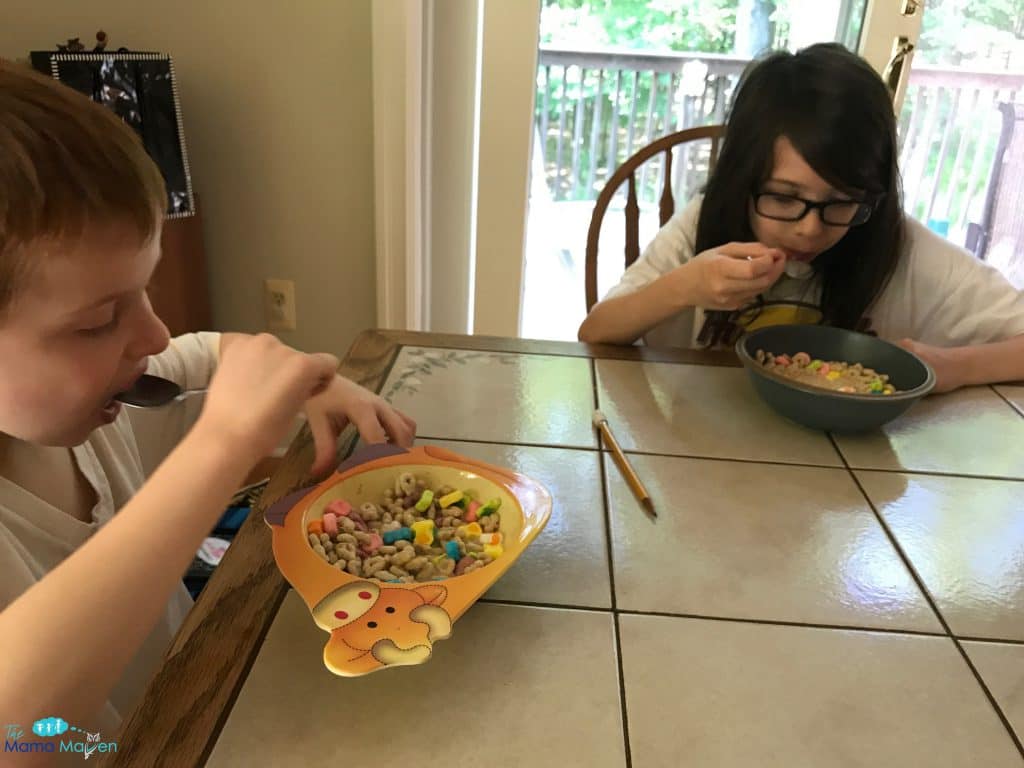 Enjoying Lucky Charms Cereal as our Weekend Breakfast Treat | The Mama Maven Blog