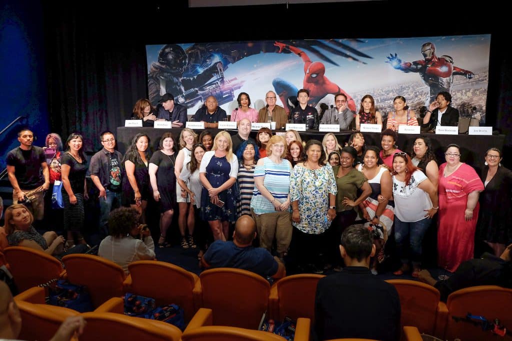 Bloggers with Cast of Spider-Homecoming | The Mama Maven Blog
