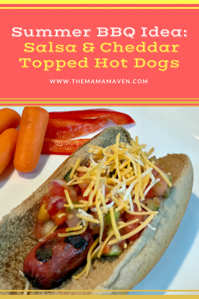 Summer BBQ Idea: Salsa & Cheddar Topped Hot Dogs #AD | The Mama Maven Blog