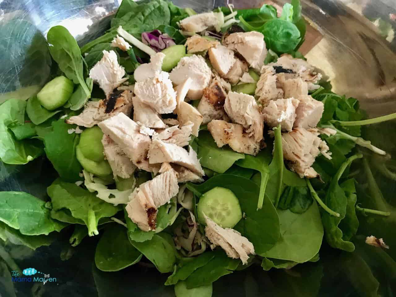 Zesty Grilled Chicken and Greens Salad Perfect for Lunch or Dinner!