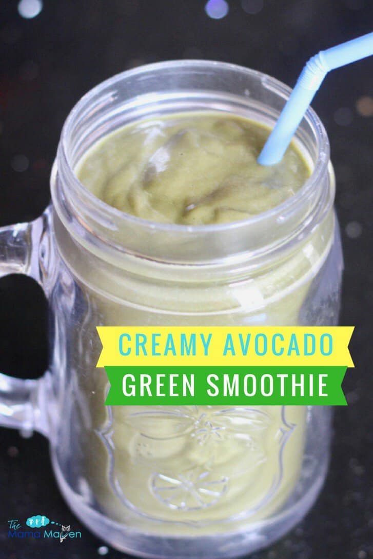 Avocado Green Smoothie Recipe #AD | The Mama Maven Blog #avocadosmoothies #avocado #avocadorecipes #smoothies
