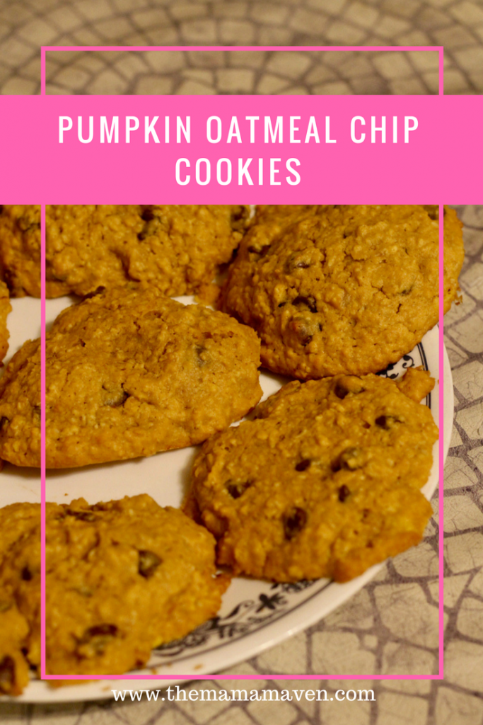 Bake It Happen 2017: Pumpkin Oatmeal Chocolate Chip Cookies | The Mama Maven Blog