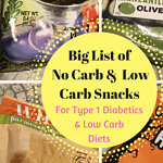 No Carb & Low Carb Snacks for Type 1 Diabetic Kids or Adults Or Low Carb Eaters | The Mama Maven Blog