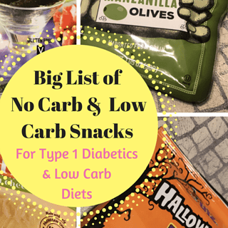 No Carb & Low Carb Snacks for Type 1 Diabetic Kids or Adults Or Low Carb Eaters | The Mama Maven Blog