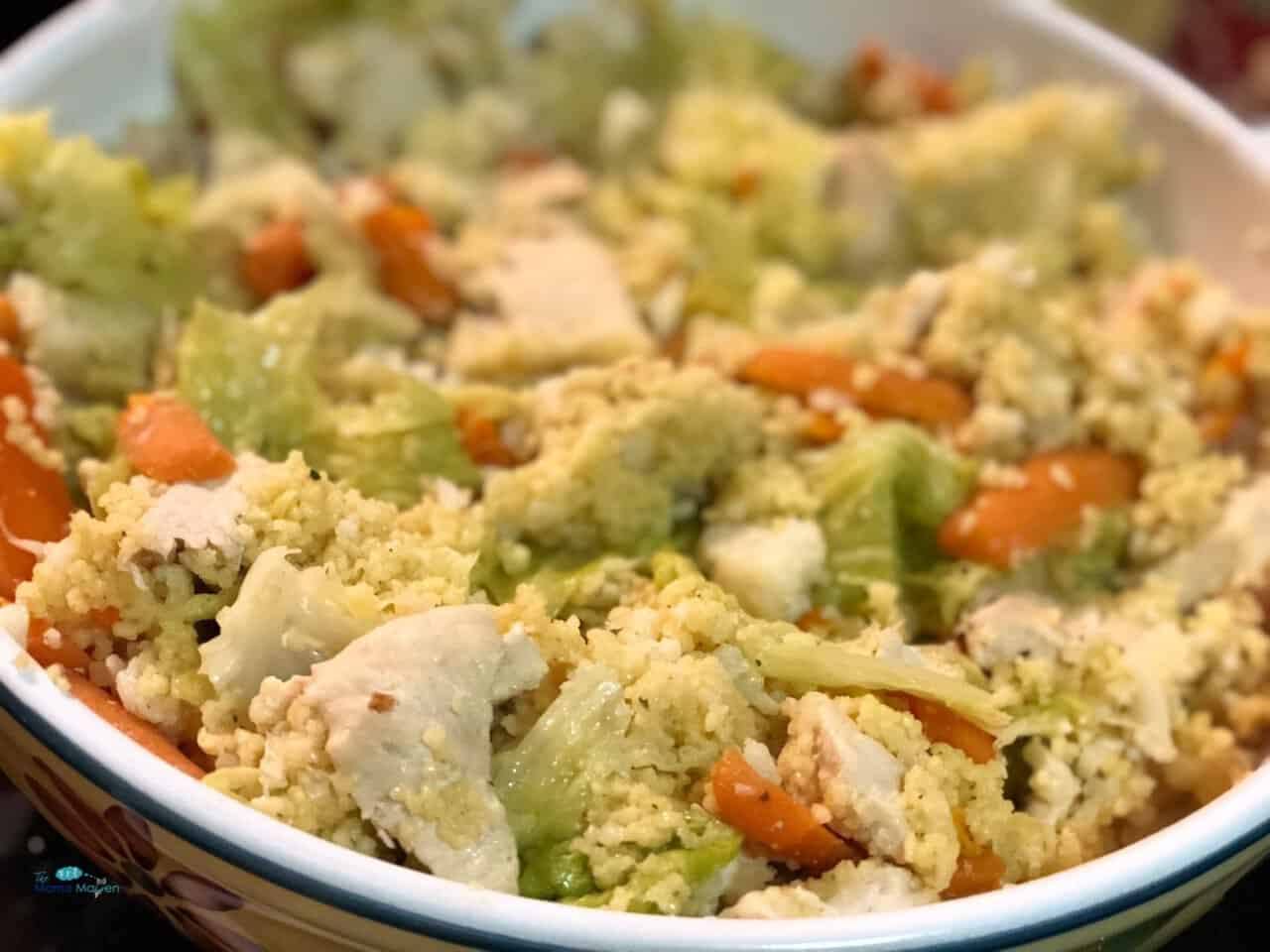Quick and Healthy Weeknight Dinner Cous Cous with Chicken and Veggies