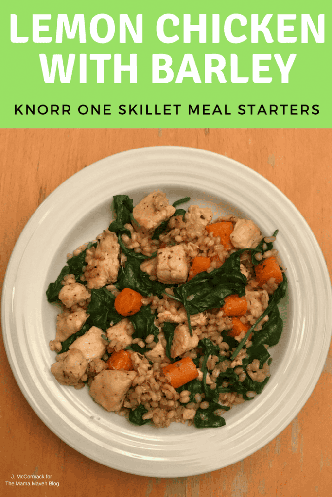 Knorr One Skillet Meals: Lemon Chicken with Barley Meal Starter - Perfect for Family Dinners!! | The Mama Maven Blog