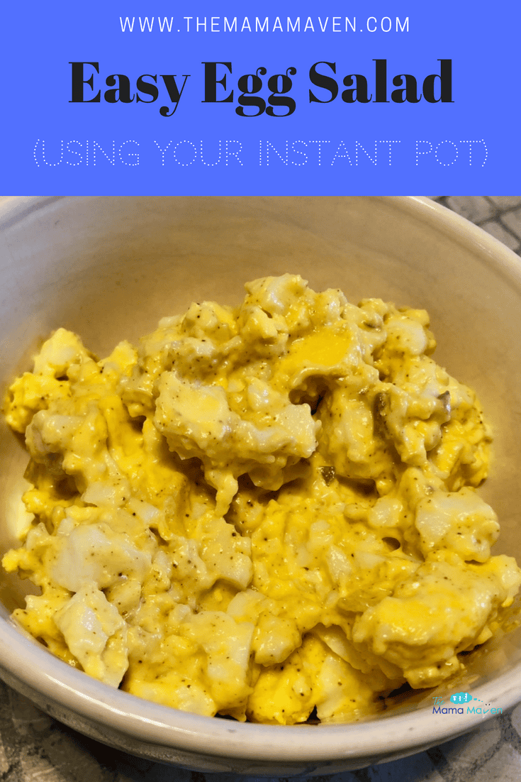 Make Easy Egg Salad (Using Your Instant Pot) via @themamamaven #eggs #eggsalad #eggsaladrecipe #instantpothacks #instantpot #instantpotrecipes